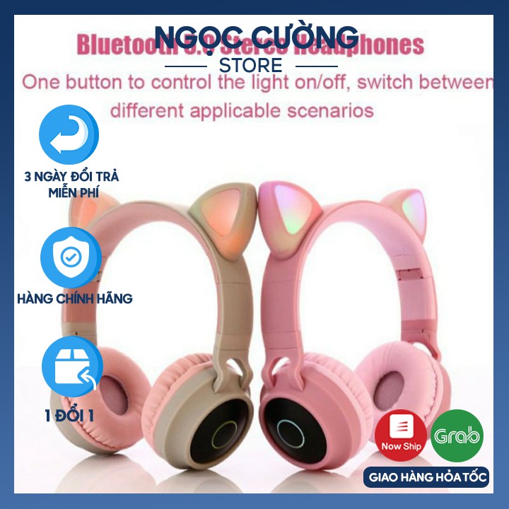 [Mã ELFLASH5 giảm 20K đơn 50K] Tai Nghe Mèo Bluetooth, Headphone Tai Mèo Dễ Thương Có Mic,Âm Bass Mạnh Mẽ Siêu Ấm