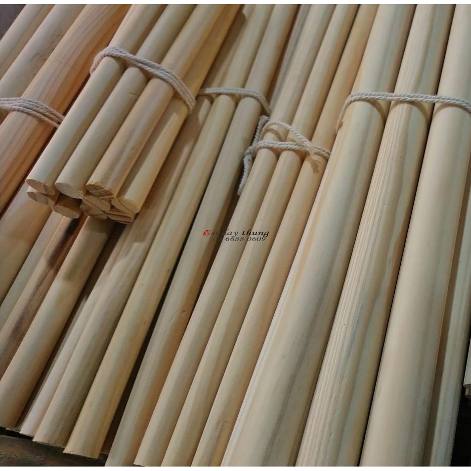 Thanh gỗ tròn, đường kính đủ size, dài 40cm,50cm,100cm, thanh gỗ thông tròn, làm macrame, mô hình, decor