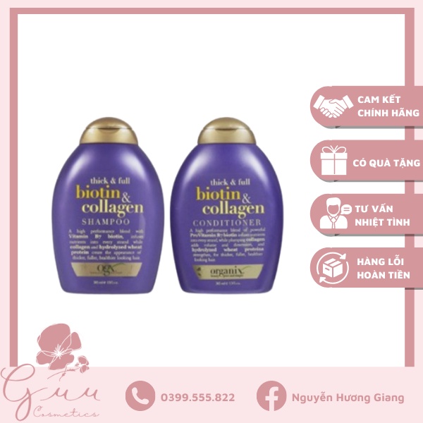 Gội xả Biotin Collagen - Guu
