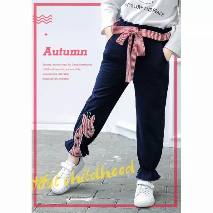 Quần Dài Vải Cotton Thiết Kế Xinh Xắn Cho Bé Gái 4-9 Tuổi