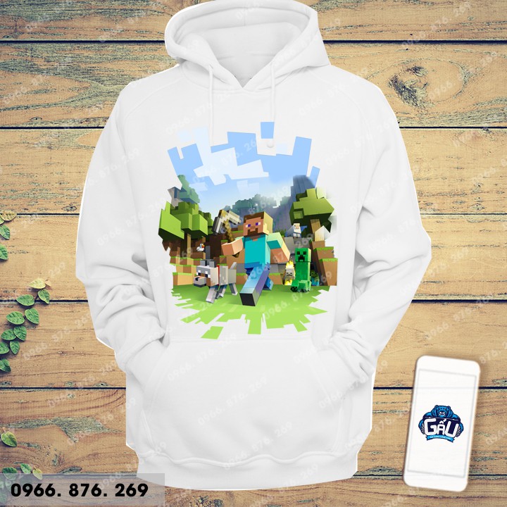 Áo nỉ MINECRAFT theo yêu cầu