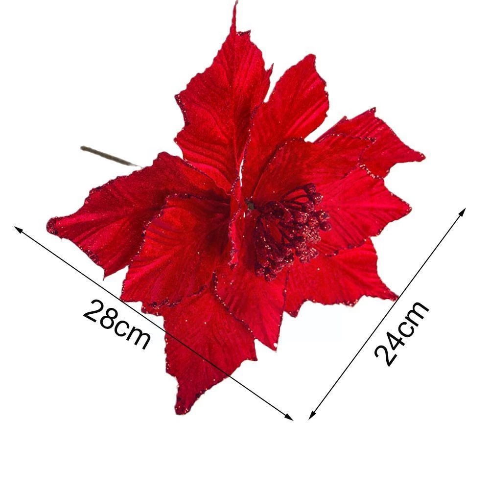 Mô hình hoa nhân tạo 28*24cm trang trí cây thông Giáng Sinh