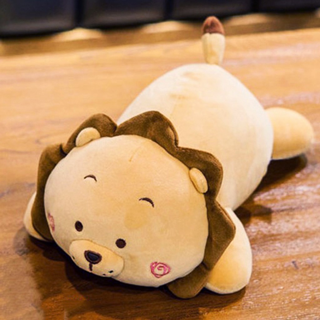 THÚ BÔNG SƯ TỬ NẰM SIÊU MỀM SIÊU CƯNG  GỐI ÔM SƯ TỬ DỄ THƯƠNG ĐÁNG YÊU CHẤT VẢI MIMNISO MỀM MỊN, AN TOÀN
