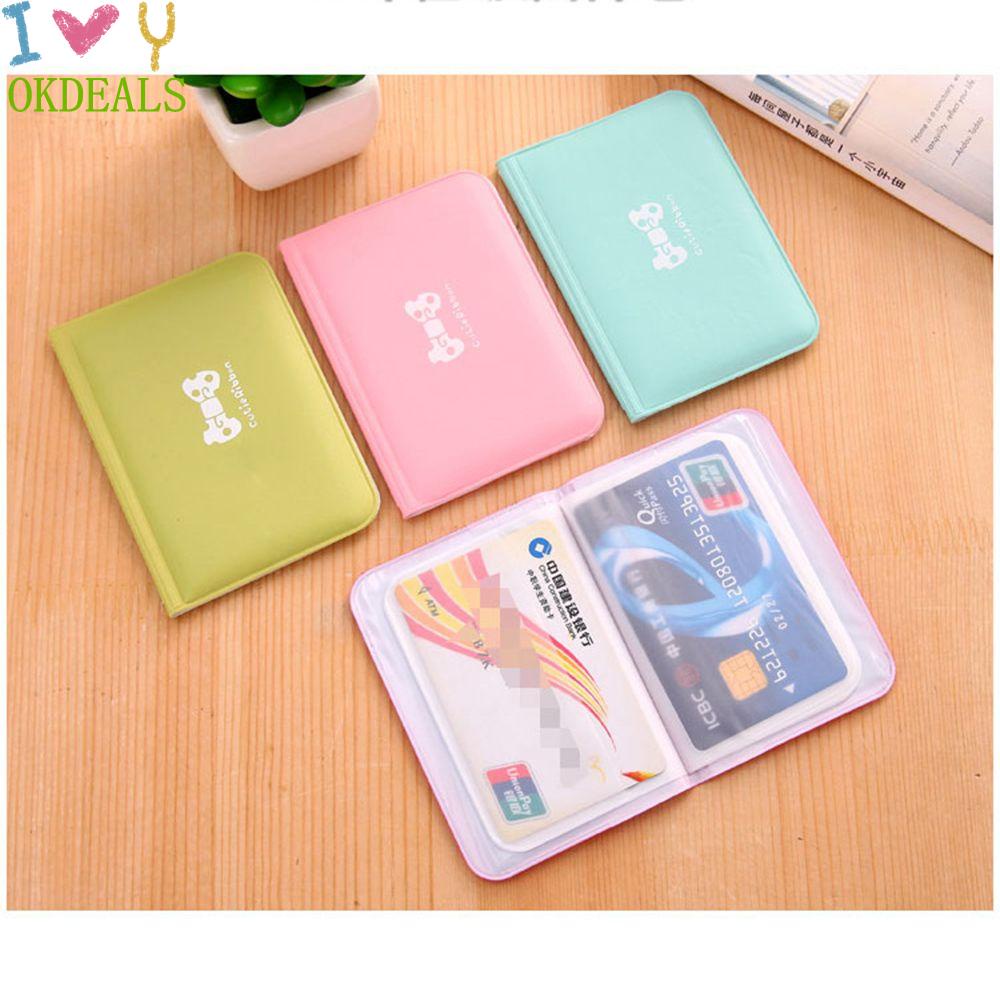 Ví Đựng Thẻ ID Bằng PVC 12 Ngăn Đính Nơ Xinh Xắn