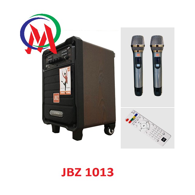 [TẶNG 2 MIC] Loa vali kéo di động JBZ 1013 - 2 tấc rưỡi - Loa gỗ