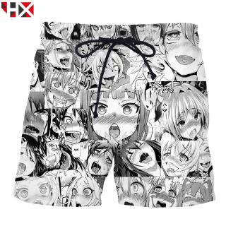 Quần short in hình Ahegao thời trang mùa hè chất lượng cao