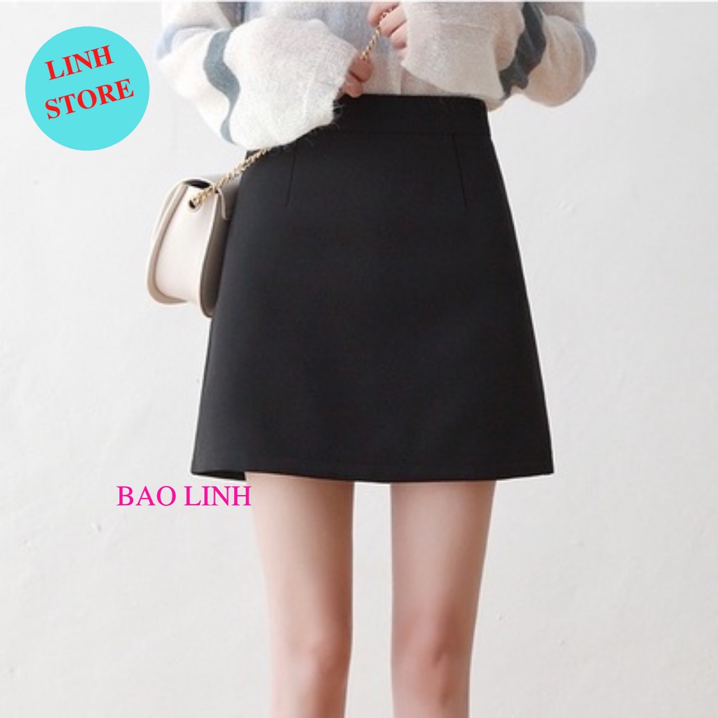 Chân Váy Chữ A Lưng Cao LINH STORE Công Sở Có Lót Trong Chống Lộ Dáng Ôm