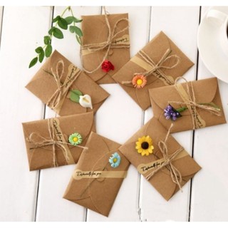 Bộ thiệp hoa handmade kèm phong bì hot trend