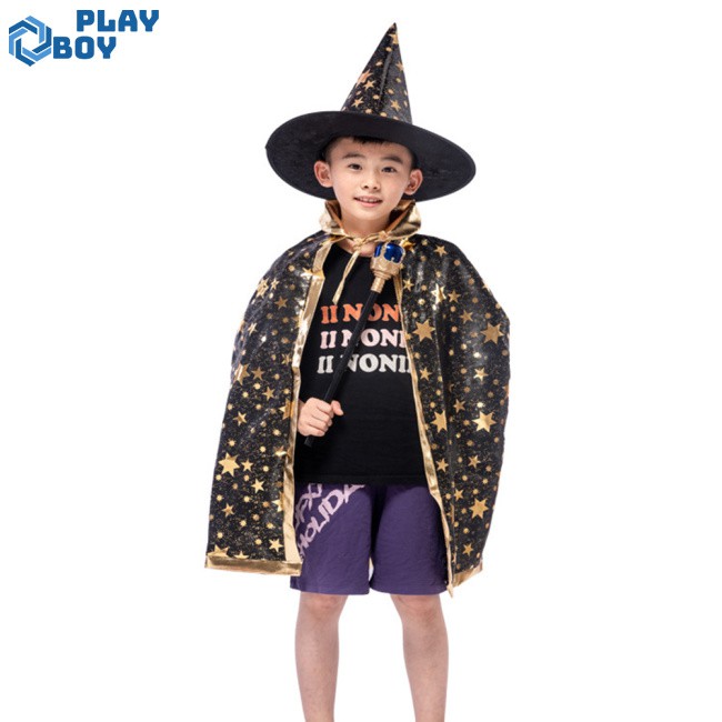 Set Đồ 2 Món Hóa Trang Phù Thủy Cho Bé Dịp Halloween