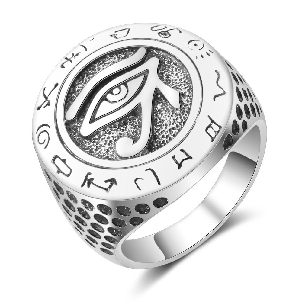 Nhẫn Bạc Thời Trang Nam Nhẫn Horus Eye Của Ai Cập Cổ Đại