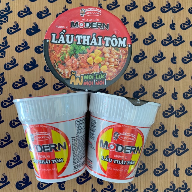 Mì Modern Lẩu Thái Tôm 65g combo 5 ly