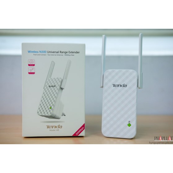 TĂNG SÓNG WIFI TENDA A9 CẮM TRỰC TIẾP TỐC ĐỘ 300Mbps (Trắng)