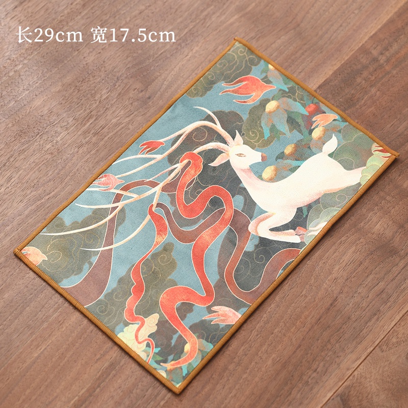 Khăn Da Lộn Lót Bàn Trà Thấm Hút Tốt Phong Cách Trung Hoa