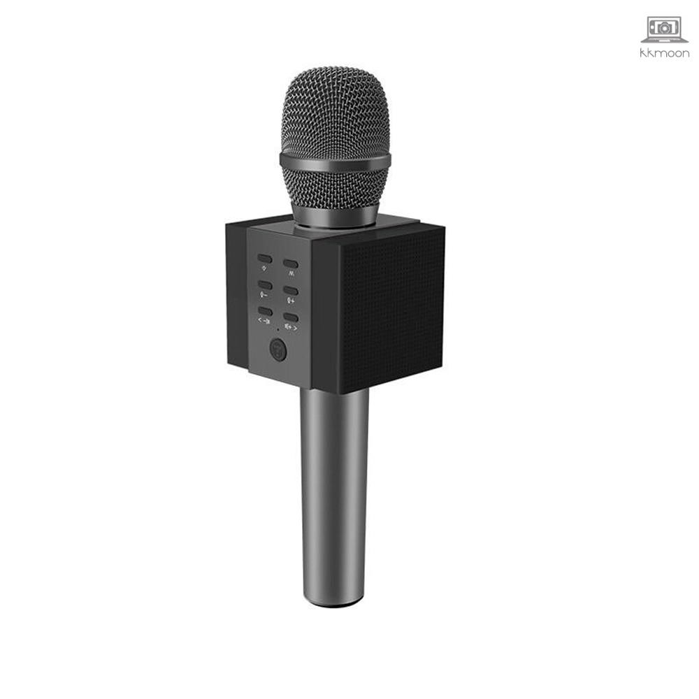 TOSING 008 Wireless Karaoke Microphone Bluetooth Speaker 2-in-1 Handheld Singing Recording Portable KTV Player for iOS Android Smartphones Tablet PC Grey