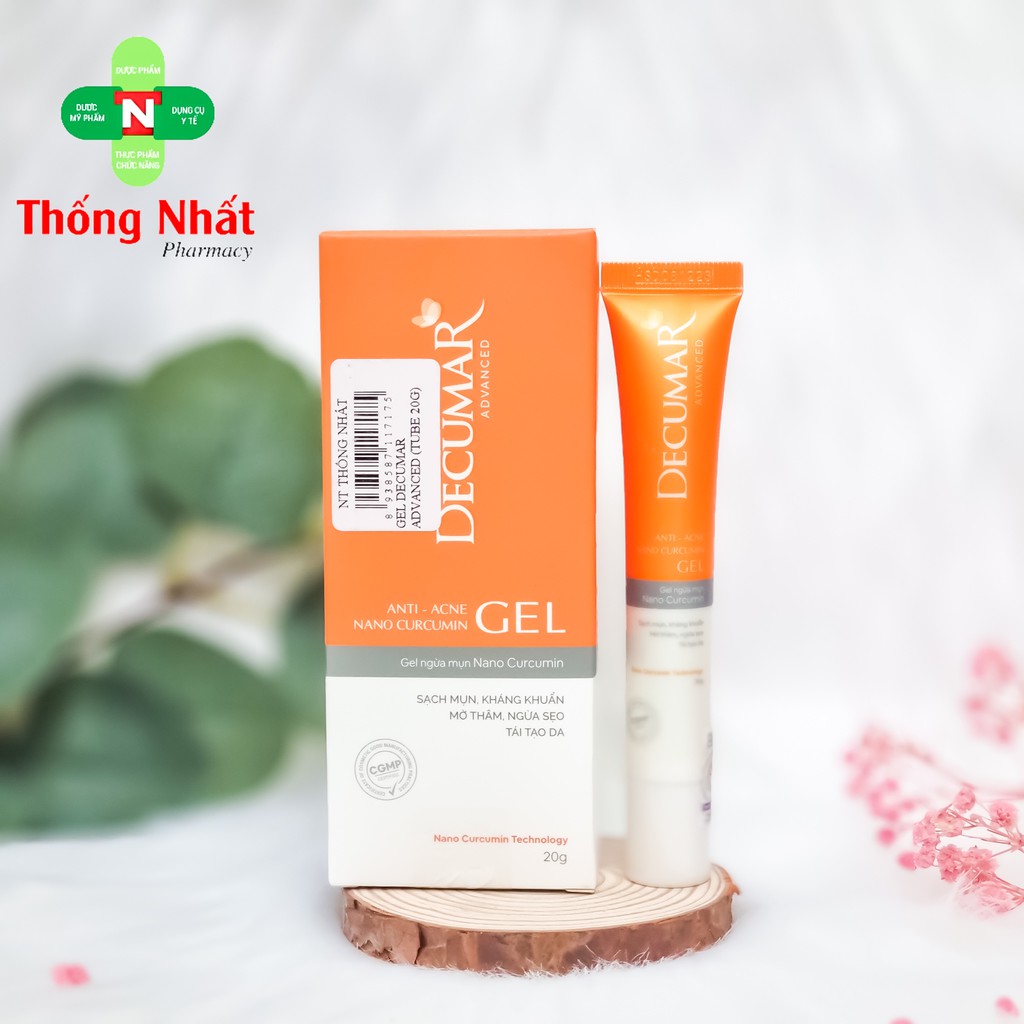 [CHÍNH HÃNG] - GEL NGỪA MỤN NANO CURCUMIN DECUMAR ADVANCED (20G)