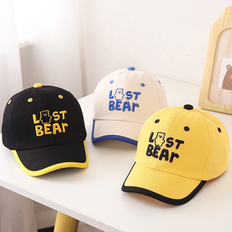 Mũ nón lưỡi trai thêu chữ LAST BEAR cho bé 1-3 tuổi