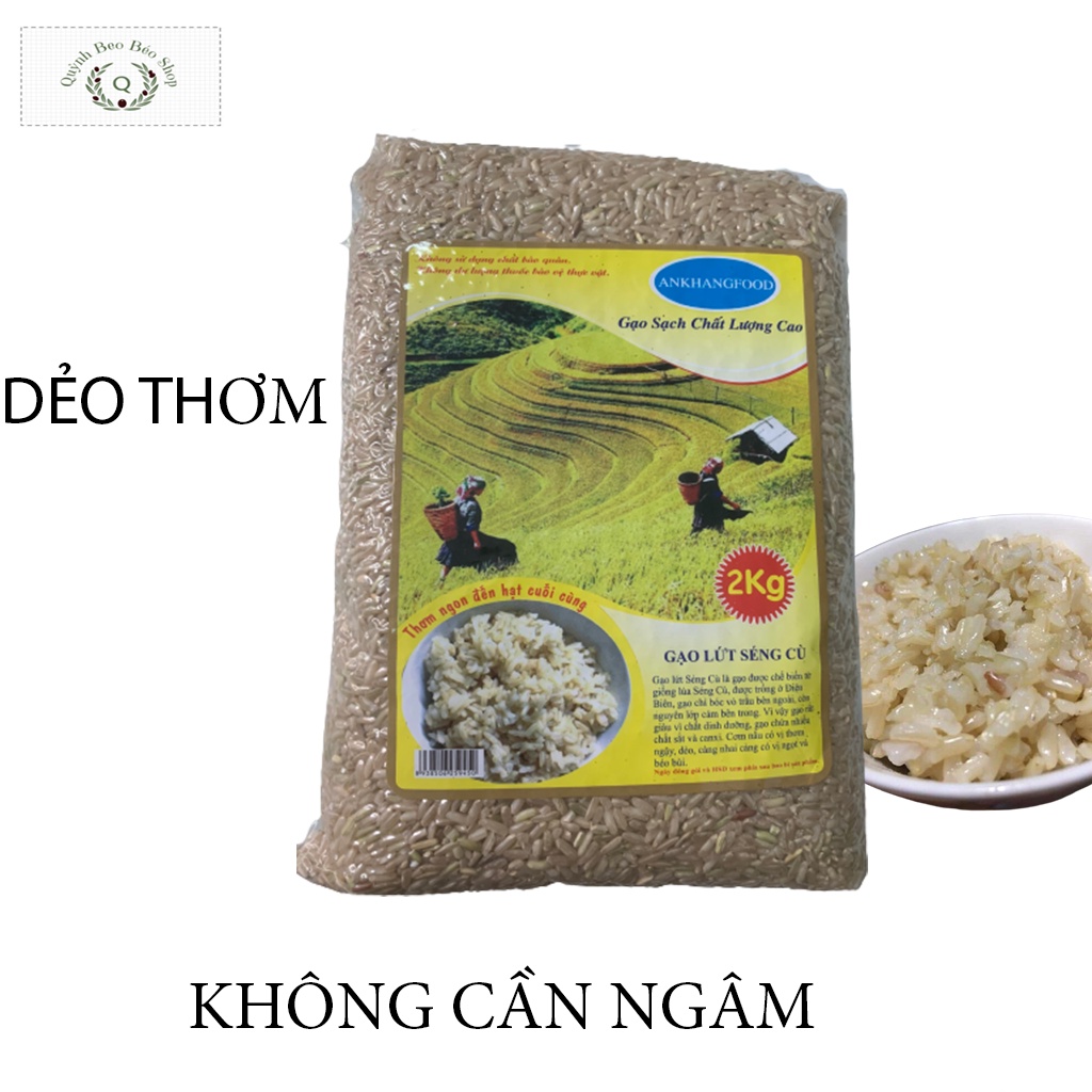 2kg GẠO LỨT SÉNG CÙ ĐIỆN BIÊN (gạo lức trắng) nhiều chất xơ, tốt cho người tiểu đường