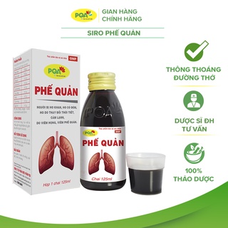 Siro Phế Quản PQA Giúp Bổ Phế, Hỗ Trợ Giảm Ho, Viêm Phế Quản Hộp 125ml