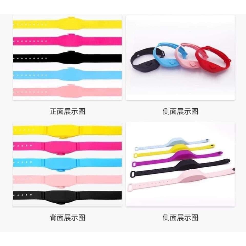 Vòng đeo tay Silicon đựng dung dịch sát khuẩn,nước rửa tay tiện lợi nhỏ gọn