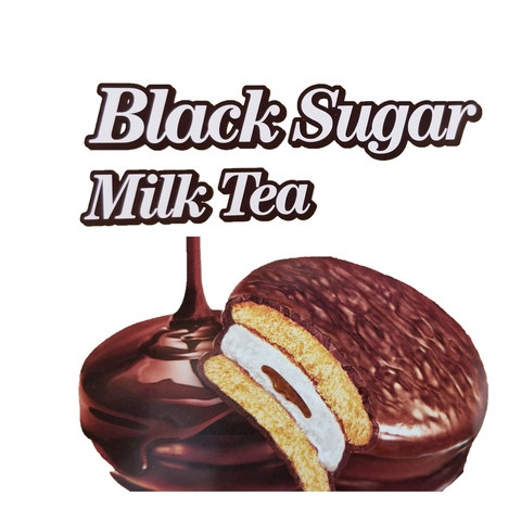 Bánh Choco Pie Lotte trà sữa đường đen hộp 12 cái 336g
