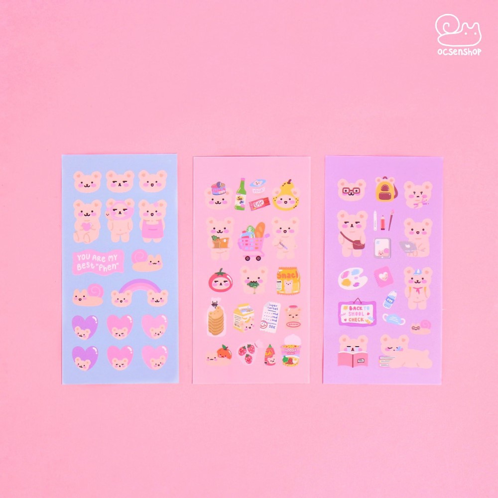 Sticker gấu Phen
