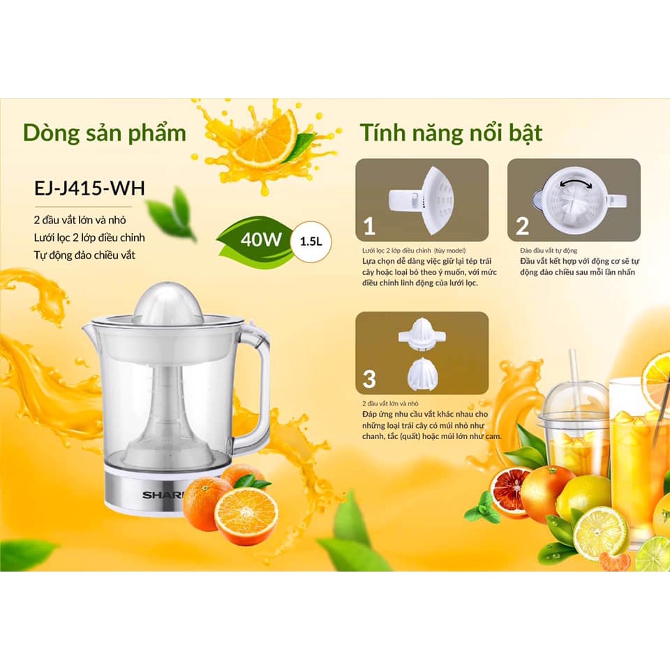 Máy vắt cam Sharp EJ-J415-WH