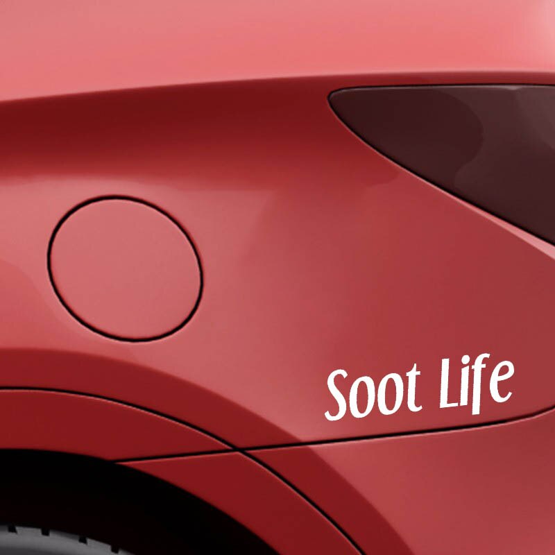 Đề can vinyl Soot Life 15.6cmx4.9cm độc đáo dán trang trí xe hơi