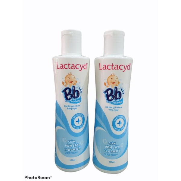 Dung dịch tắm gội cho bé Lactacyd BB 250ml phòng ngừa hăm tã và rôm sẩy cho bé