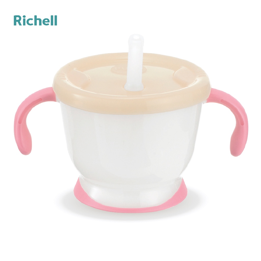 Cốc tập uống 3 giai đoạn Richell 150ml chống sặc ống hút silicone