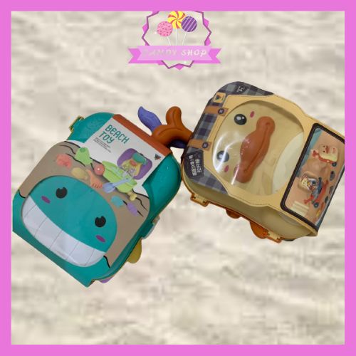 VALI XÚC CÁT ĐI BIỂN CHO BÉ - ĐỒ CHƠI XÚC CÁT - ĐỒ CHƠI VALI HÌNH THÚ - Candy Plus Shop