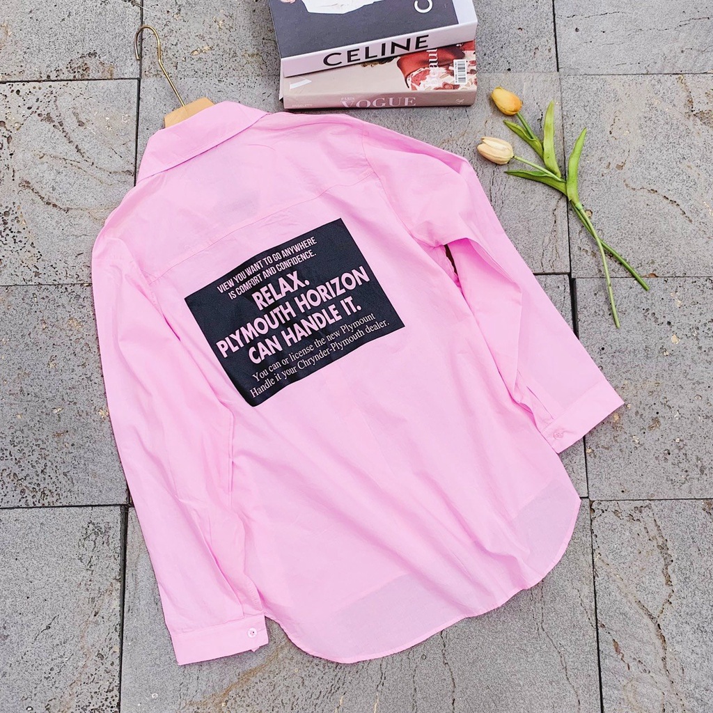 Áo sơ mi tay dài in hình mickey