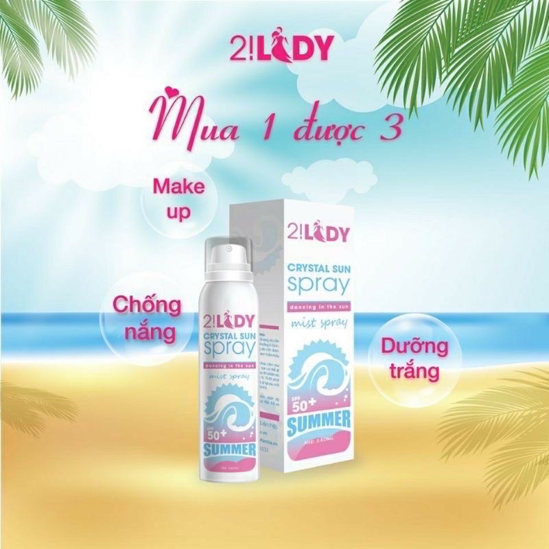 Xịt chống nắng dưỡng da 2Lady Magic Skin