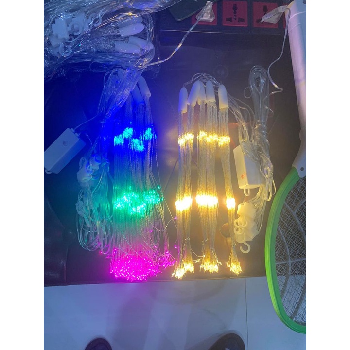 Bộ 5 Dây Đèn Led 600 Bóng Hình Pháo Hoa, Trang Trí Sân Vườn, Giáng Sinh Độc Đáo