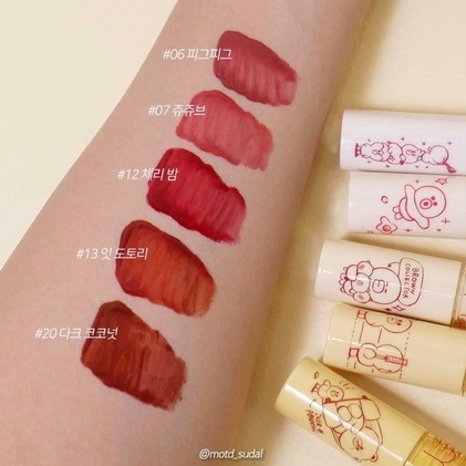 Son kem Romand Line Friends Juicy Lasting Tint Mini 2g