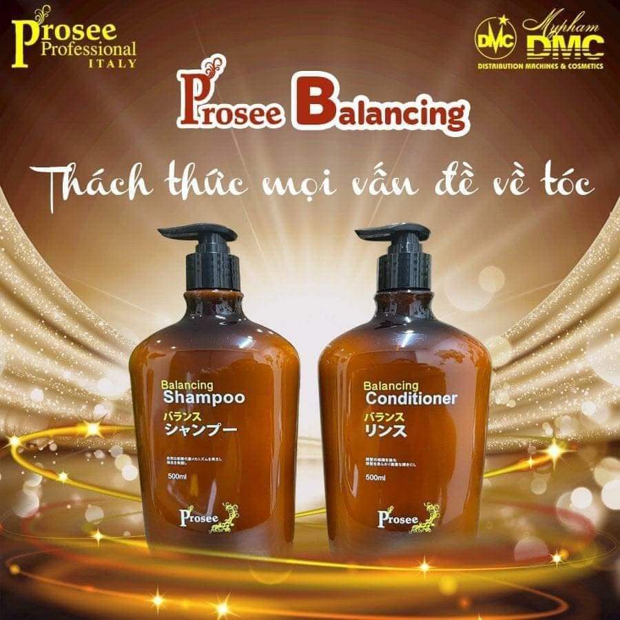 Dầu gội và dầu xả chăm sóc tóc hư tổn, chống rụng tóc Prosee Balancing 500ml*2