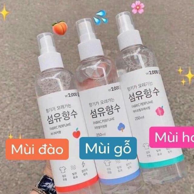Xịt thơm quần áo Hàn Quôc