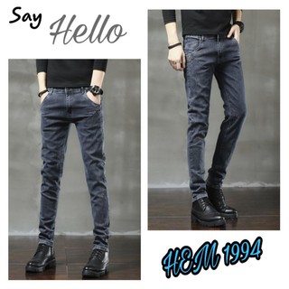 K605 Quần jean nam ống đứng xám khói siêu hót