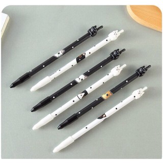 Bút viết mực nước mèo đen trắng, có 4 màu mực đen, đỏ, xanh, tím Sakura Shop