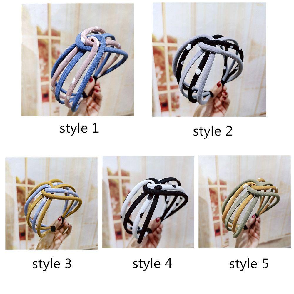 Băng Đô Cài Tóc Họa Tiết Chấm Bi Nhiều Màu Sắc Phong Cách Hàn Quốc