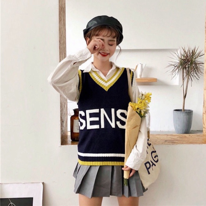 Áo gile len nữ, áo len dệt kim phong cách hàn quốc cực xinh cho chị em Hàng Mới Về Hàng New | BigBuy360 - bigbuy360.vn