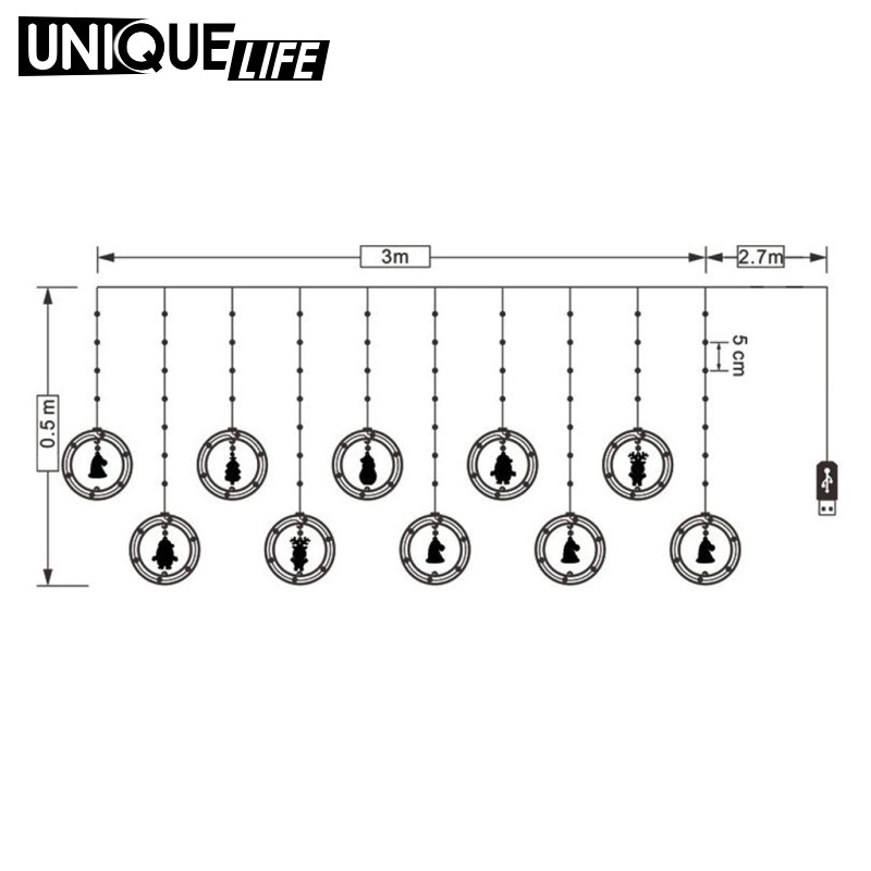 Dây Đèn Led Trang Trí Giáng Sinh