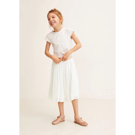 Chân váy xếp ly bé gái Mango  3-5y