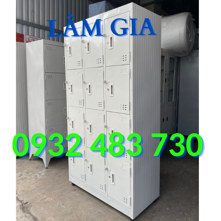 Tủ sắt hồ sơ locker văn phòng giá rẻ 12 cửa sơn tĩnh điện