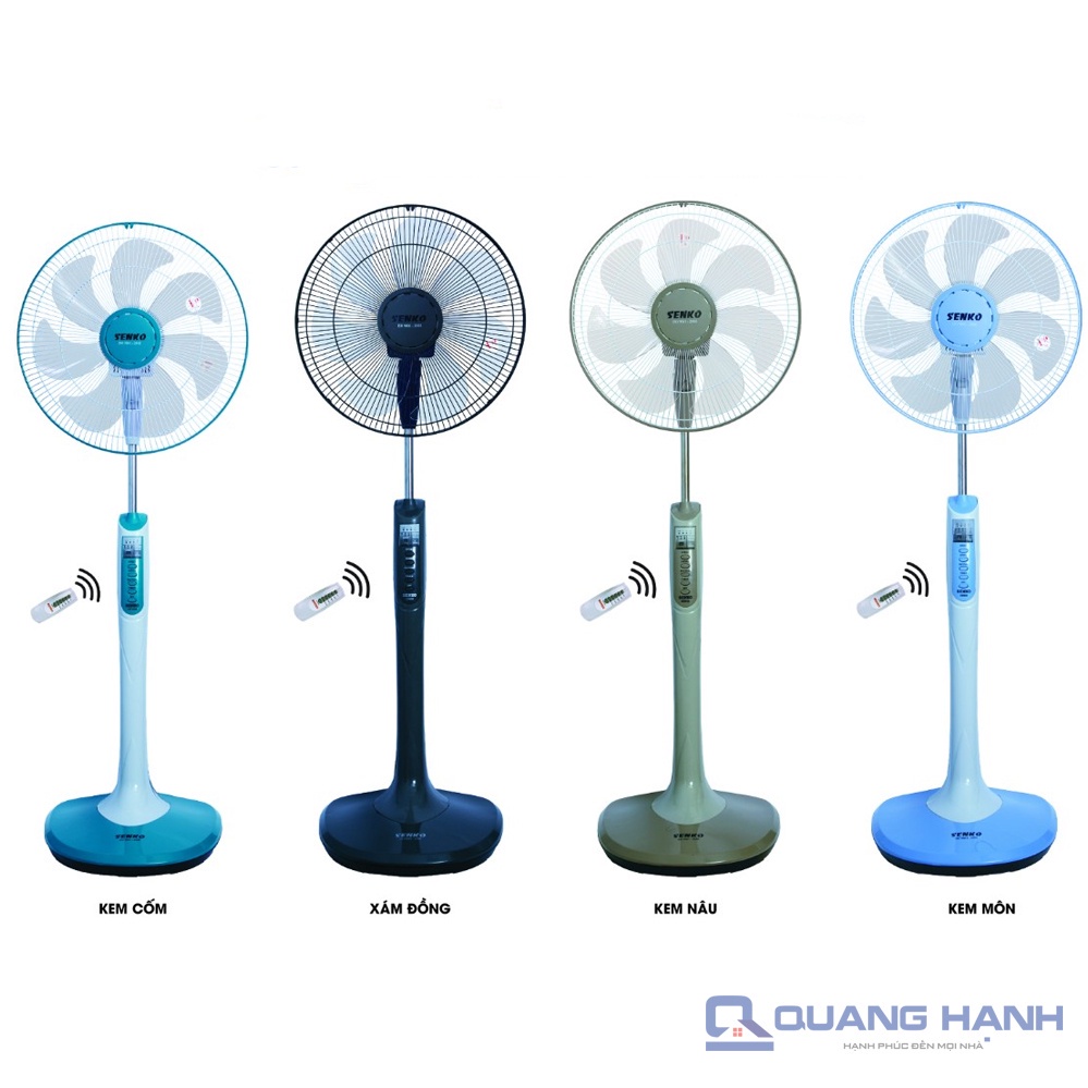 Quạt Cây Senko DR1608, Có điều khiển từ xa, Bảo hành động cơ lên đến 2 năm, Moter đồng nguyên chất siêu bền, Gió êm