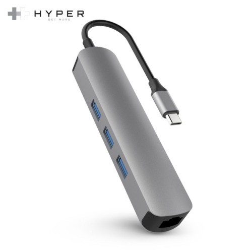 Cổng Chuyển Hyperdrive 6 in 1 HDMI 4K Usb-C Cho Macbook,PC,Devices Chính Hãng