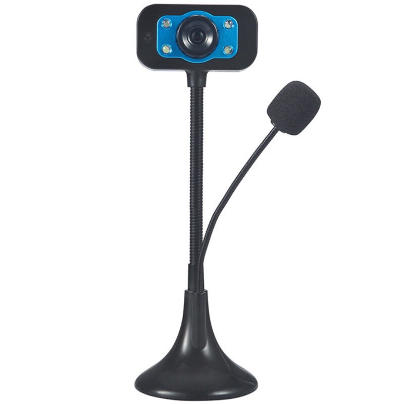 Webcam máy tính có mic và đèn Led trợ sáng - 720P siêu nét