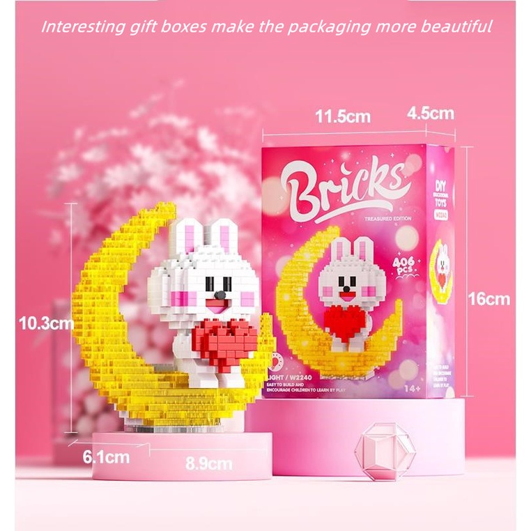 Bộ Đồ Chơi Xếp Hình Disney mini Hình Chuột Mickey/Thỏ/Phi Hành Gia