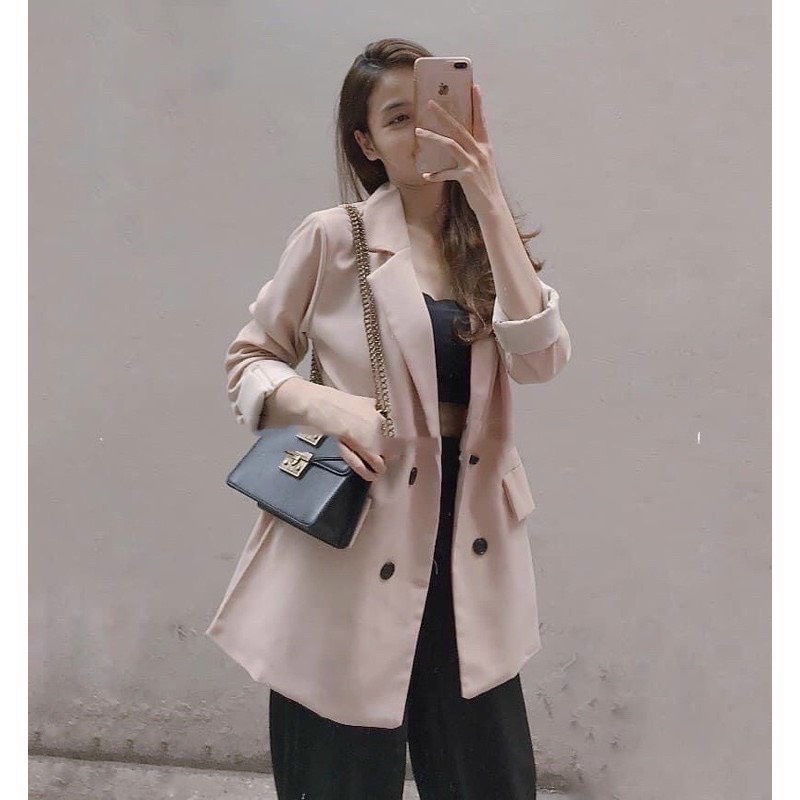 Áo blazer nữ 2 lớp - áo vest nữ màu trơn và kẻ (hàng đẹp) phong cách Ulzzang Hàn Quốc | BigBuy360 - bigbuy360.vn
