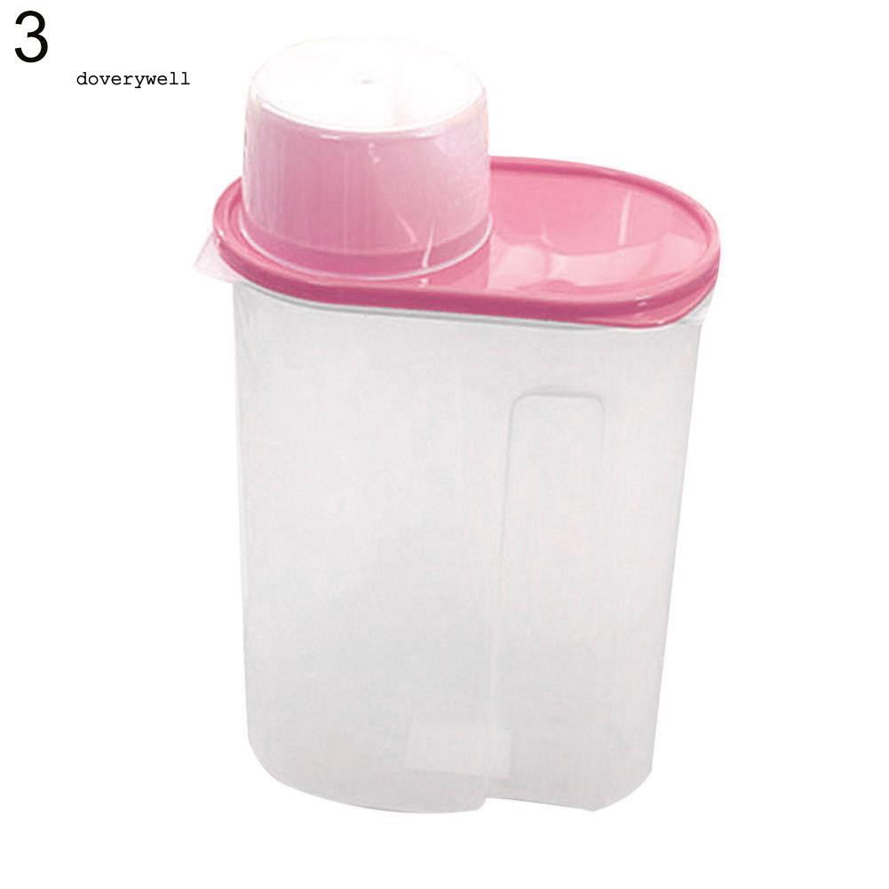 Hộp nhựa trong suốt dung tích 1.9/2.5L có nắp đậy dùng đựng đồ ăn khô tiện dụng