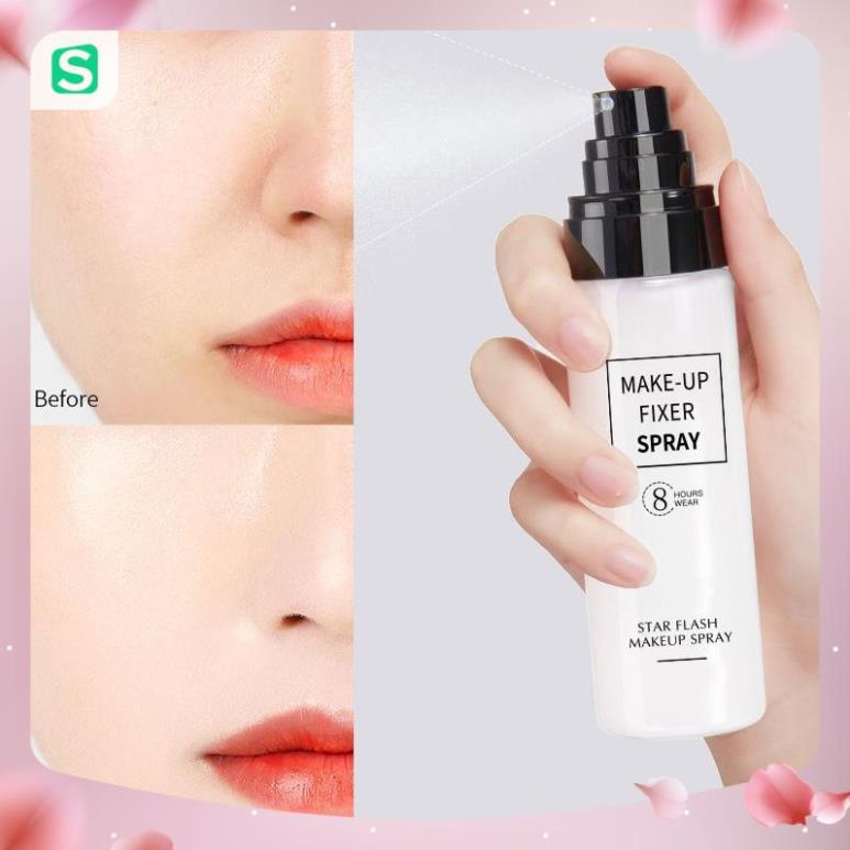 Xịt khóa trang điểm cố định lớp make up Star Flash Spray 8 Hours Wear Sena Beauty